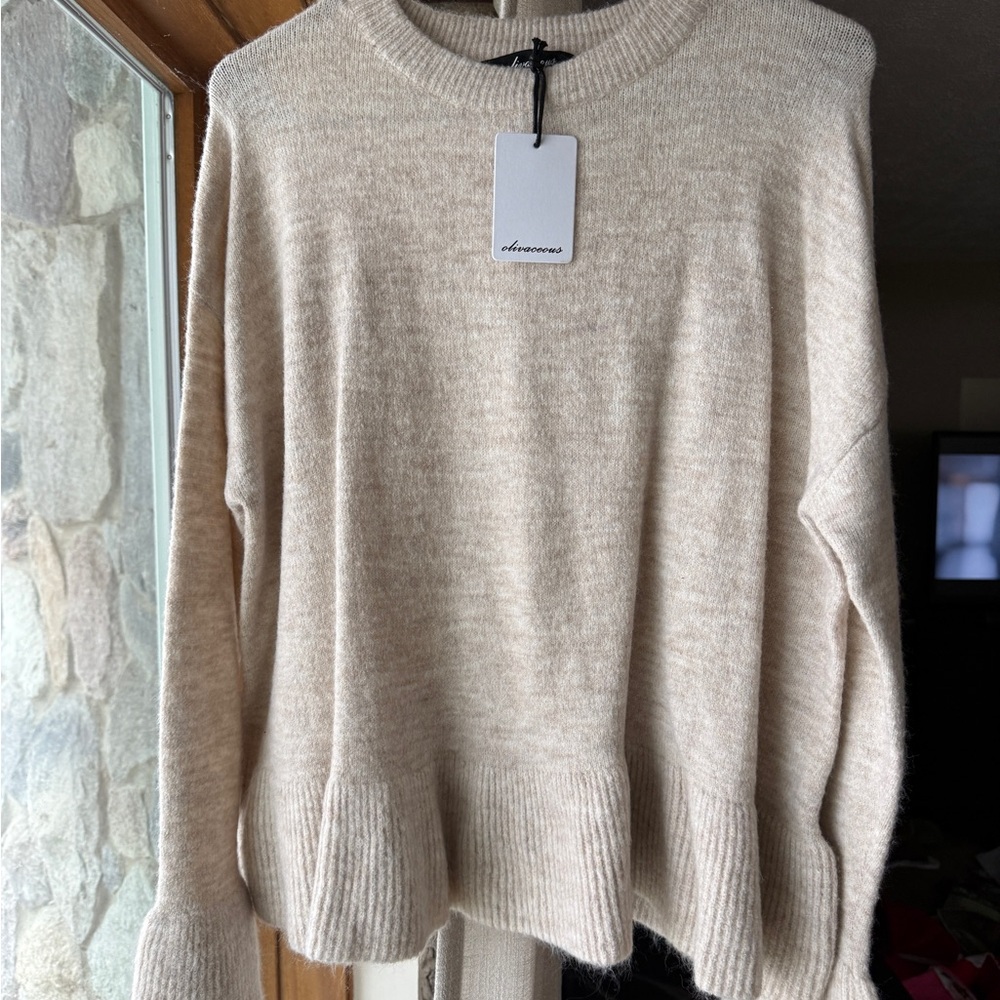 Olivaceous Cream Knit Sweater